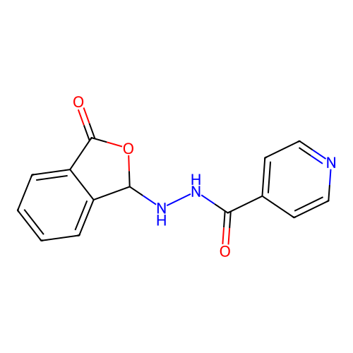 N'-(3-oxo-1,3-dihydro-2-benzofuran-1-yl)pyridine-4-carbohydrazide structure