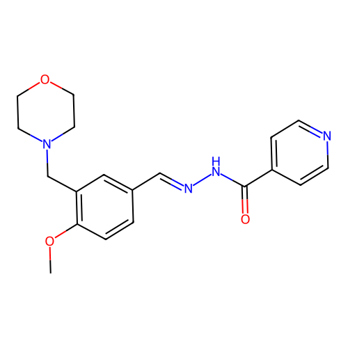 (E)-N'-(4-methoxy-3-(morpholinomethyl)benzylidene)isonicotinohydrazide structure