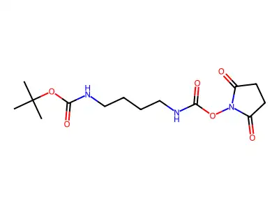 tert-butyl N-[4-[(2,5-dioxopyrrolidin-1-yl)oxycarbonylamino]butyl]carbamate structure