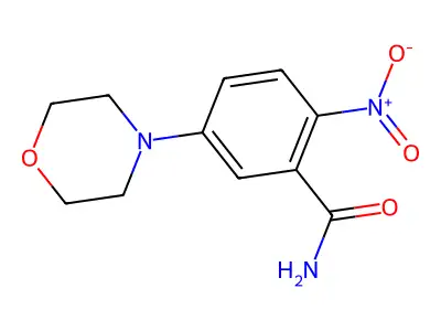 5-Morpholino-2-nitrobenzenecarboxamide structure