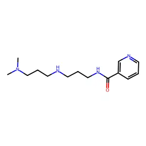 N-[3-(3-Dimethylamino-propylamino)-propyl]-nicotinamide structure