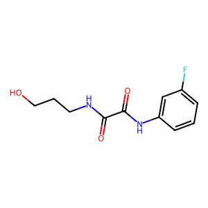 N'-(3-fluorophenyl)-N-(3-hydroxypropyl)oxamide structure