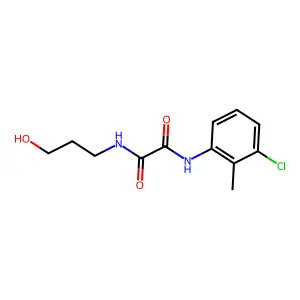 N'-(3-chloro-2-methylphenyl)-N-(3-hydroxypropyl)oxamide structure