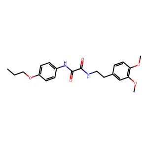 N-[2-(3,4-dimethoxyphenyl)ethyl]-N'-(4-propoxyphenyl)oxamide structure