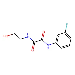 N'-(3-fluorophenyl)-N-(2-hydroxyethyl)oxamide structure