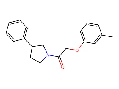2-(3-Methylphenoxy)-1-(3-phenylpyrrolidin-1-yl)ethanone structure