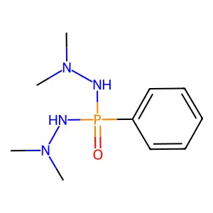 2-[(2,2-Dimethylhydrazinyl)-phenylphosphoryl]-1,1-dimethylhydrazine structure
