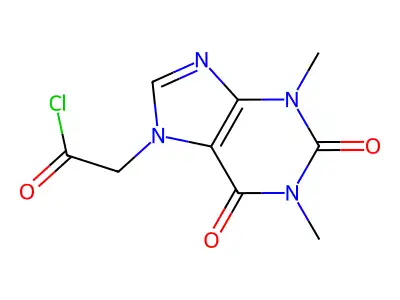1,2,3,6-Tetrahydro-1,3-dimethyl-2,6-dioxo-7H-purine-7-acetyl chloride structure