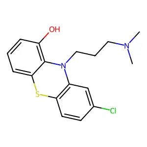 Phenothiazine, 2-chloro-10-(3-(dimethylamino)propyl)-9-hydroxy- structure