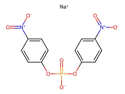 Bis(4-nitrophenyl)phosphate, sodium salt structure