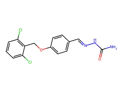 [[4-[(2,6-Dichlorophenyl)methoxy]phenyl]methylideneamino]urea structure