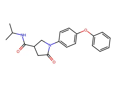 5-oxo-1-(4-phenoxyphenyl)-N-propan-2-ylpyrrolidine-3-carboxamide structure