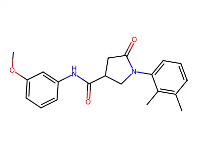 1-(2,3-dimethylphenyl)-N-(3-methoxyphenyl)-5-oxopyrrolidine-3-carboxamide structure