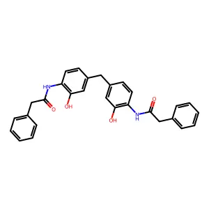 N-[2-hydroxy-4-[[3-hydroxy-4-[(2-phenylacetyl)amino]phenyl]methyl]phenyl]-2-phenylacetamide structure