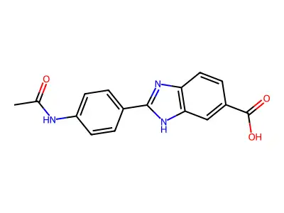2-(4-Acetamidophenyl)-1H-benzimidazole-6-carboxylic acid structure