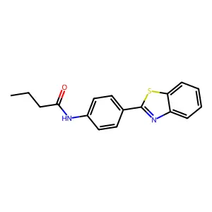 N-[4-(1,3-benzothiazol-2-yl)phenyl]butanamide structure
