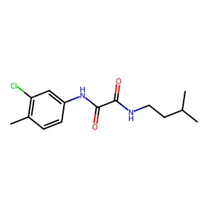 N-(3-chloro-4-methylphenyl)-N'-(3-methylbutyl)ethanediamide structure