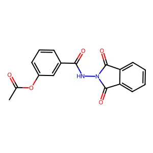 3-[(1,3-dioxo-1,3-dihydro-2H-isoindol-2-yl)carbamoyl]phenyl acetate structure