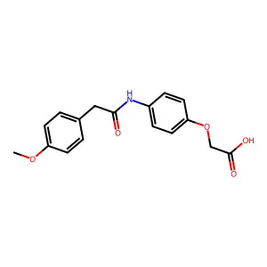 (4-{[(4-Methoxyphenyl)acetyl]amino}phenoxy)acetic acid structure