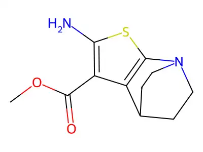 methyl 2-amino-5,6-dihydro-4H-4,7-ethanothieno[2,3-b]pyridine-3-carboxylate structure