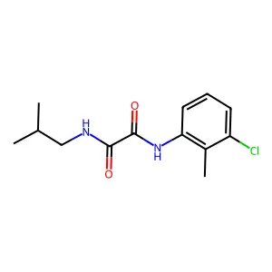 N-(3-chloro-2-methylphenyl)-N'-(2-methylpropyl)ethanediamide structure