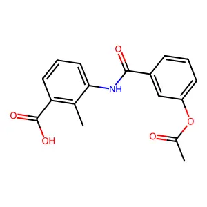 3-({[3-(Acetyloxy)phenyl]carbonyl}amino)-2-methylbenzoic acid structure