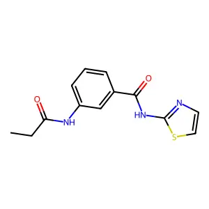 3-(propanoylamino)-N-(1,3-thiazol-2-yl)benzamide structure