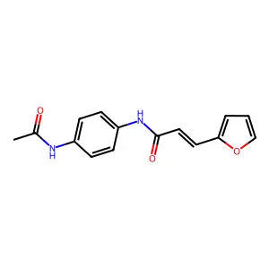 (E)-N-(4-acetamidophenyl)-3-(furan-2-yl)acrylamide structure