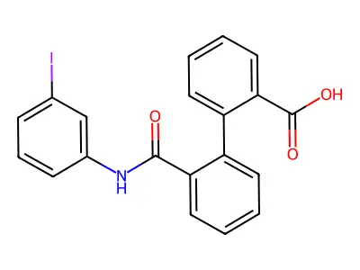 2'-[(3-Iodophenyl)carbamoyl]biphenyl-2-carboxylic acid structure