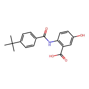 2-{[(4-Tert-butylphenyl)carbonyl]amino}-5-hydroxybenzoic acid structure