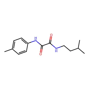 N-(3-methylbutyl)-N'-(4-methylphenyl)oxamide structure