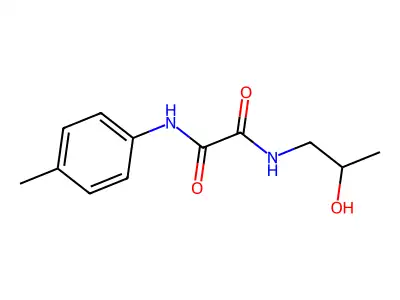 N-(2-hydroxypropyl)-N'-(4-methylphenyl)ethanediamide structure