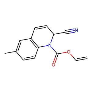 ethenyl 2-cyano-6-methyl-2H-quinoline-1-carboxylate structure