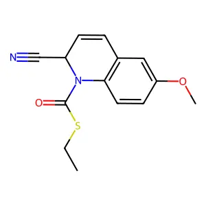 S-Ethyl 2-cyano-6-methoxy-1(2H)-quinolinecarbothioate structure