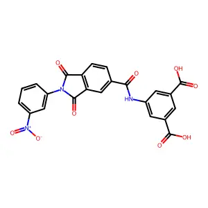 5-(2-(3-nitrophenyl)-1,3-dioxoisoindoline-5-carboxamido)isophthalic acid structure