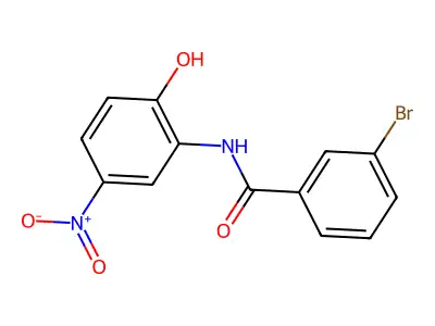 3-bromo-N-(2-hydroxy-5-nitrophenyl)benzamide structure