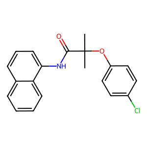 2-(4-chlorophenoxy)-2-methyl-N-(naphthalen-1-yl)propanamide structure