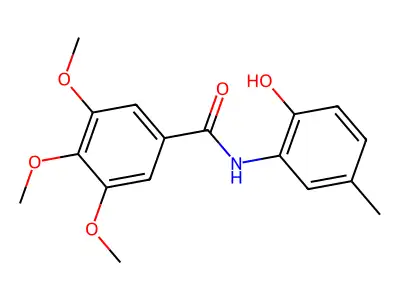 N-(2-hydroxy-5-methylphenyl)-3,4,5-trimethoxybenzamide structure