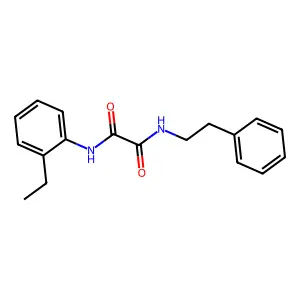 N-(2-ethylphenyl)-N'-(2-phenylethyl)ethanediamide structure