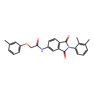N-[2-(2,3-dimethylphenyl)-1,3-dioxoisoindol-5-yl]-2-(3-methylphenoxy)acetamide structure