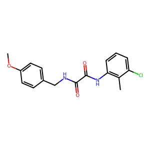 N-(3-chloro-2-methylphenyl)-N'-(4-methoxybenzyl)ethanediamide structure