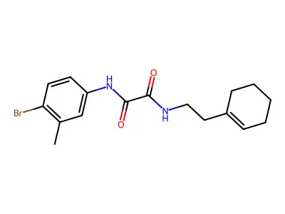 N'-(4-bromo-3-methylphenyl)-N-[2-(cyclohexen-1-yl)ethyl]oxamide structure