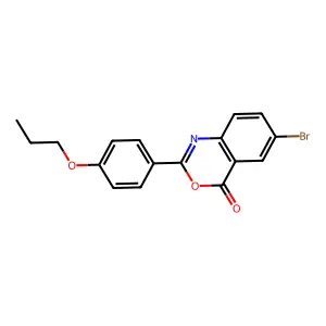 6-bromo-2-(4-propoxyphenyl)-4H-3,1-benzoxazin-4-one structure