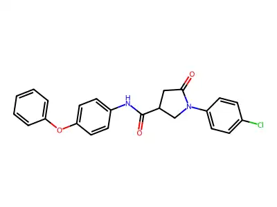1-(4-chlorophenyl)-5-oxo-N-(4-phenoxyphenyl)pyrrolidine-3-carboxamide structure