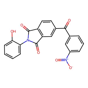 2-(2-Hydroxyphenyl)-5-(3-nitrobenzoyl)isoindole-1,3-dione structure