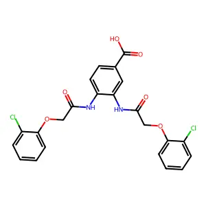 3,4-Bis{[(2-chlorophenoxy)acetyl]amino}benzoic acid structure