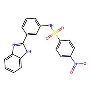 N-[3-(1H-benzimidazol-2-yl)phenyl]-4-nitrobenzenesulfonamide structure