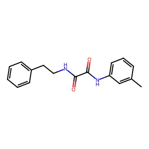 N-(3-methylphenyl)-N'-(2-phenylethyl)ethanediamide structure