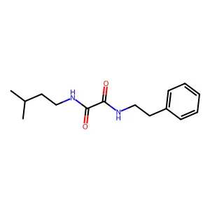 N-(3-methylbutyl)-N'-(2-phenylethyl)ethanediamide structure