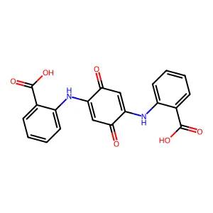 2-[[4-(2-Carboxyanilino)-3,6-dioxocyclohexa-1,4-dien-1-yl]amino]benzoic acid structure